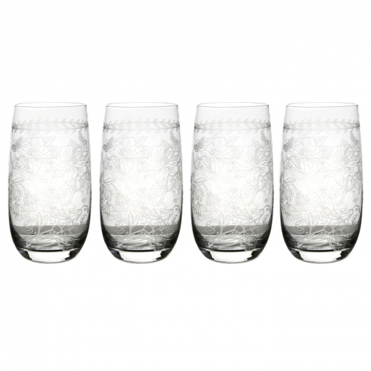 Portmeirion Botanic Garden Highball Drinking Glasses, Set of 4 - Assorted 
